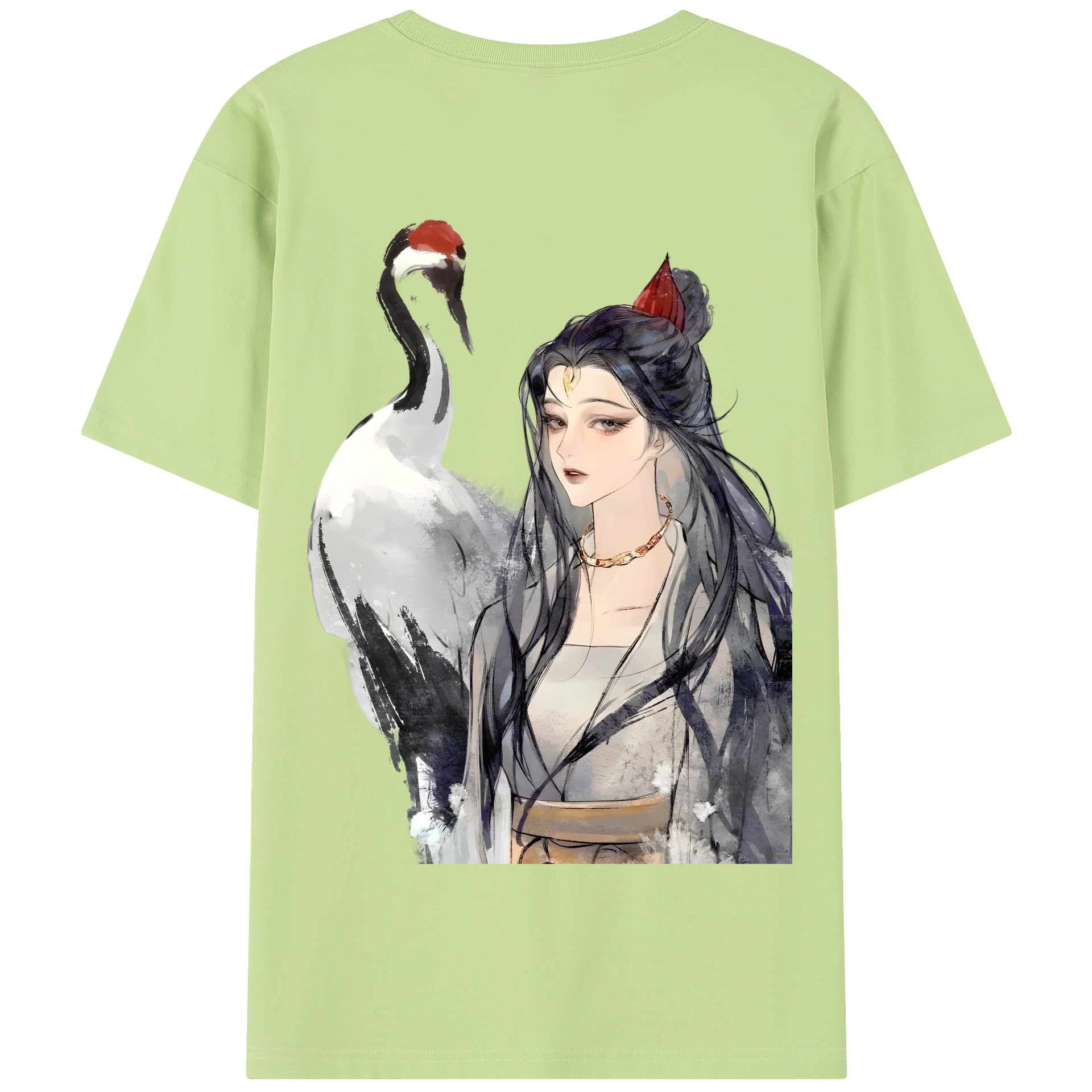 （画像用） Ne Zha 2 ナタ 魔童の大暴れ 綿100％半袖Tシャツ（背面プリント）
